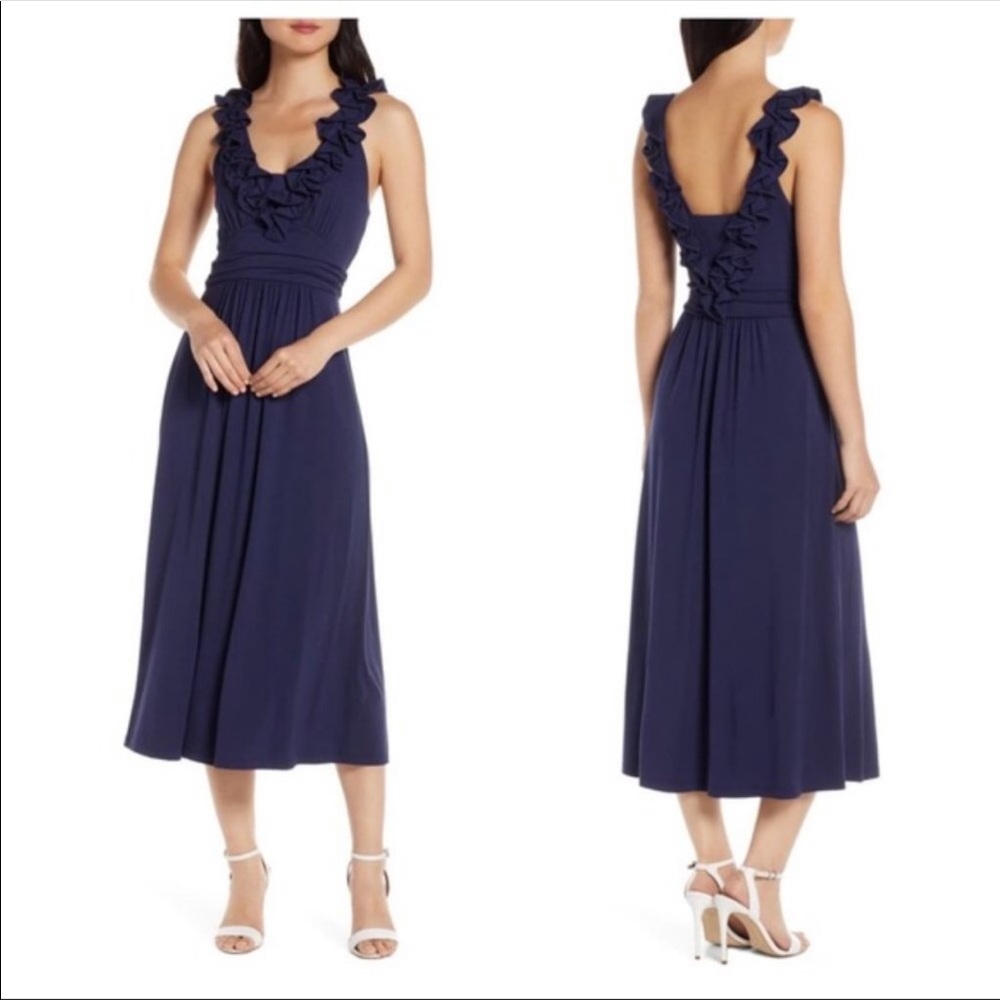 Lilly Pulitzer Leena Midi True Navy Dress